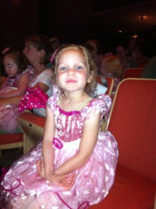 My little ballerina so excited to take the stage.